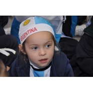 Festejos por el Día de la Bandera con los niños de Jardín